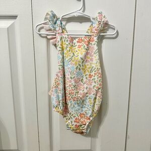 NWOT Posh Peanut ruffled bubble romper 12-18m